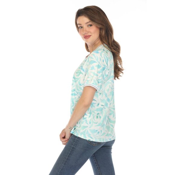 Mint Green Cerulean Leafy Charm Top - Picture 6 of 11